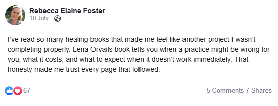 Facebook review by Rebecca Elaine Foster